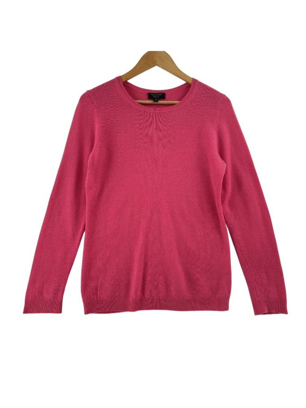 Charter Club Luxury 100% Cashmere Sweater Womens Medium Crewneck Hot Pink